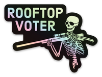 rooftop voter holo die-cut decal
