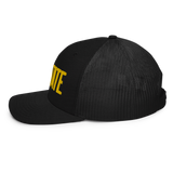 Stone black/gold trucker hat