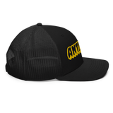 Creepy black/gold trucker hat