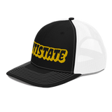 Creepy black/gold trucker hat