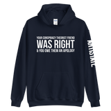 Conspiracy Theorist Friend v1 hoodie