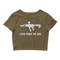 Live Free or Die women's crop t-shirt