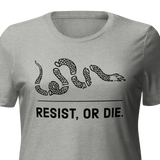 Resist, or Die. women's tri-blend t-shirt
