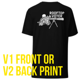 Rooftop Voter screenprint t-shirt