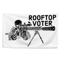 Rooftop Voter 24 (white) Flag