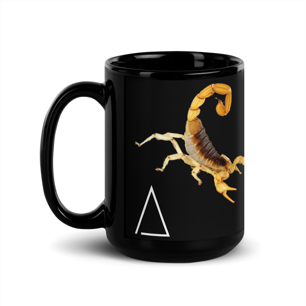 Scorpion [QR] black mug