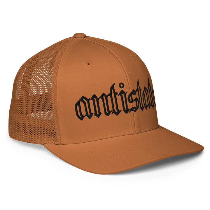 Skeletonized flex-fit trucker cap