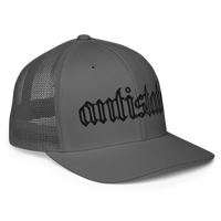 Skeletonized flex-fit trucker cap