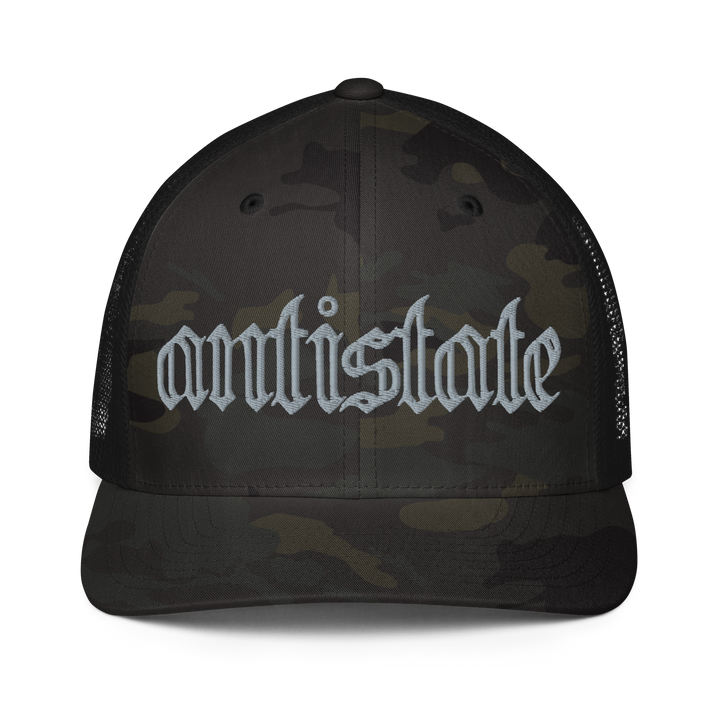 Skeletonized flex-fit trucker cap