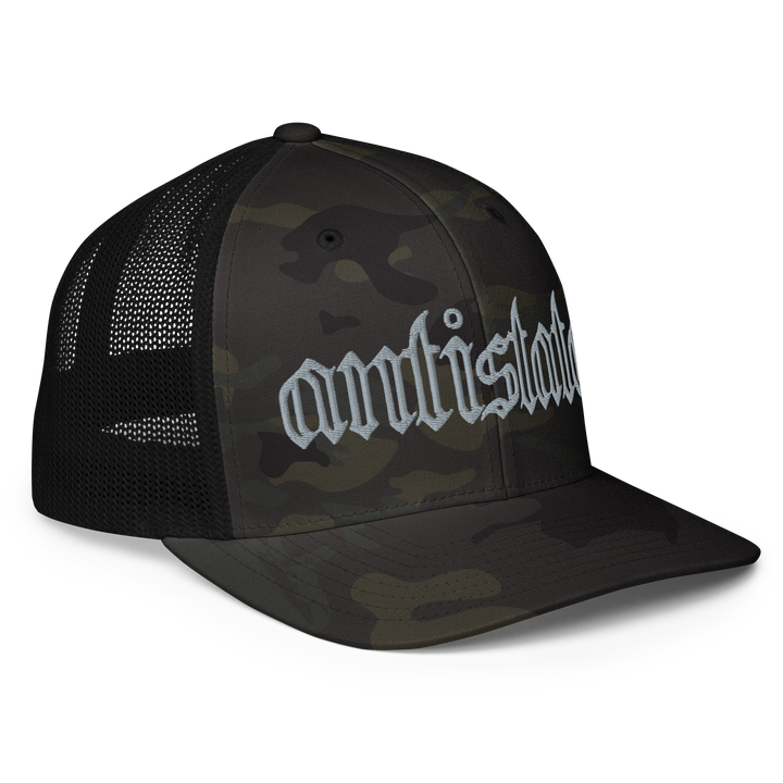 Skeletonized flex-fit trucker cap