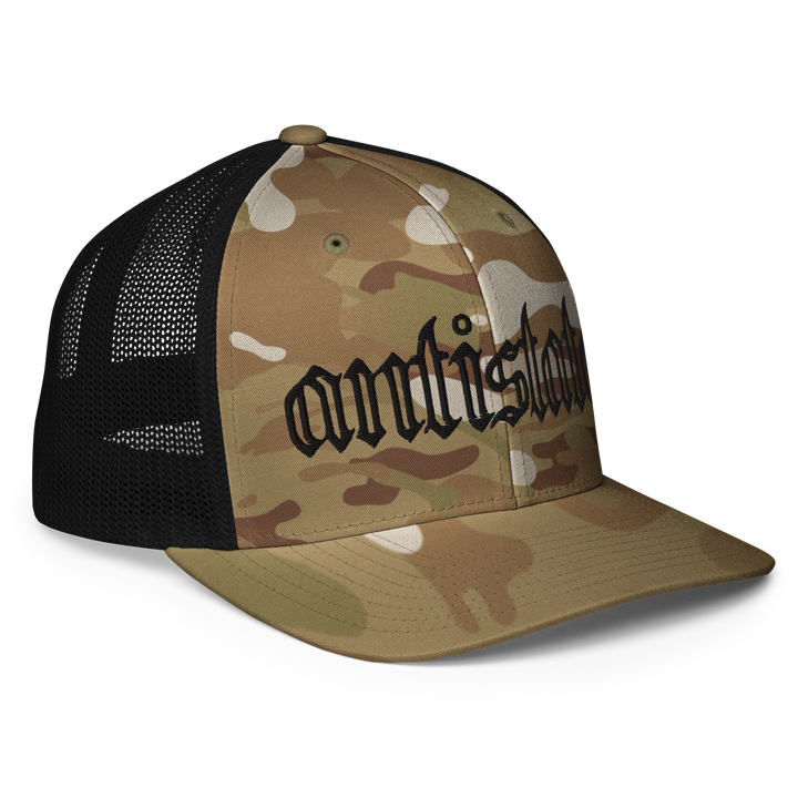 Skeletonized flex-fit trucker cap