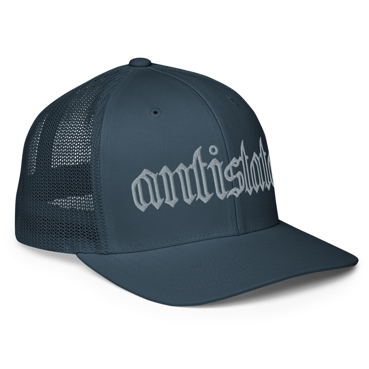 Skeletonized flex-fit trucker cap