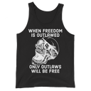 Only Outlaws Will Be Free basic tank top