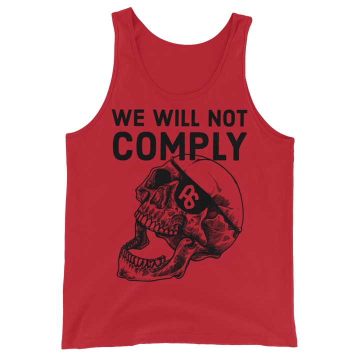 We Will Not Comply basic tank top