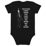 Politicians Forget 22 organic bodysuit
