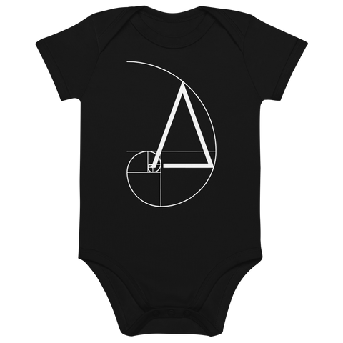 Fibonacci organic baby bodysuit