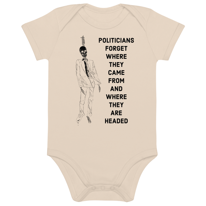 Politicians Forget 22 organic bodysuit