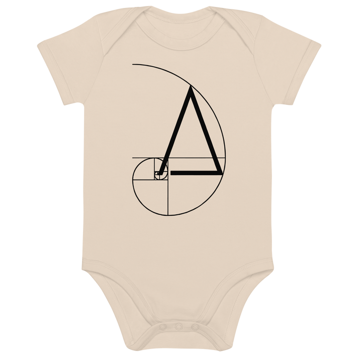 Fibonacci organic baby bodysuit