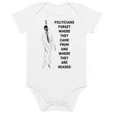 Politicians Forget 22 organic bodysuit