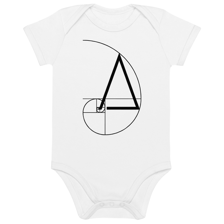 Fibonacci organic baby bodysuit