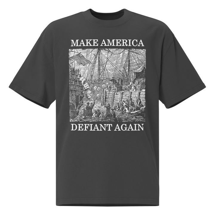 Make America Defiant Again oversized faded t-shirt