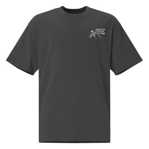 Rooftop Voter 24 oversized faded t-shirt