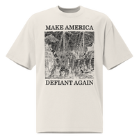 Make America Defiant Again oversized faded t-shirt