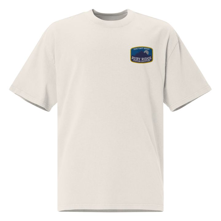 Ruby Ridge embroidered oversized faded t-shirt