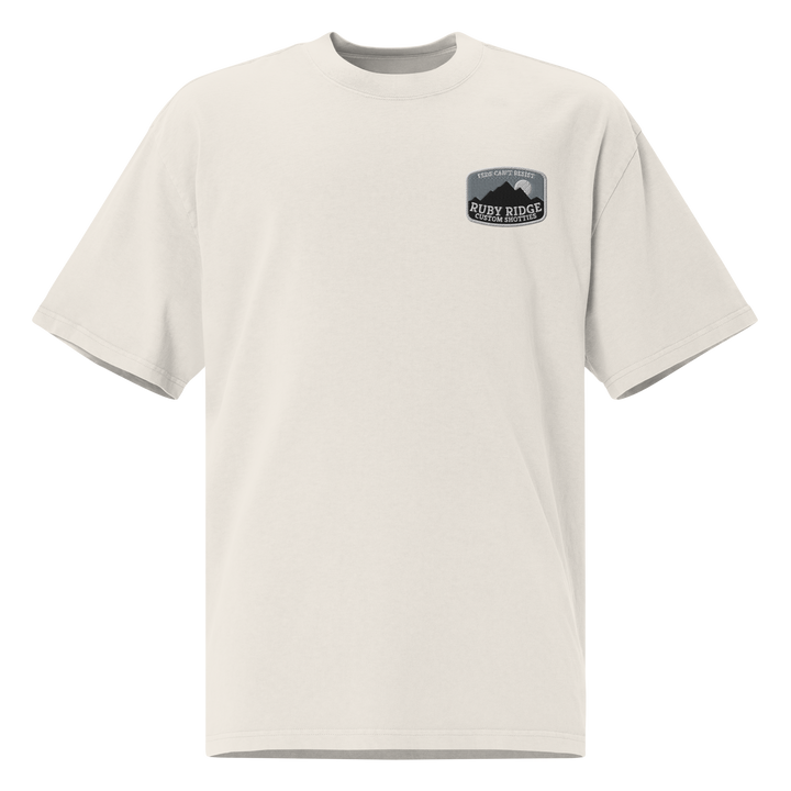 Ruby Ridge (night) embroidered oversized faded t-shirt