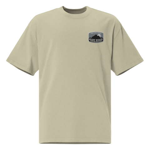 Ruby Ridge (night) embroidered oversized faded t-shirt