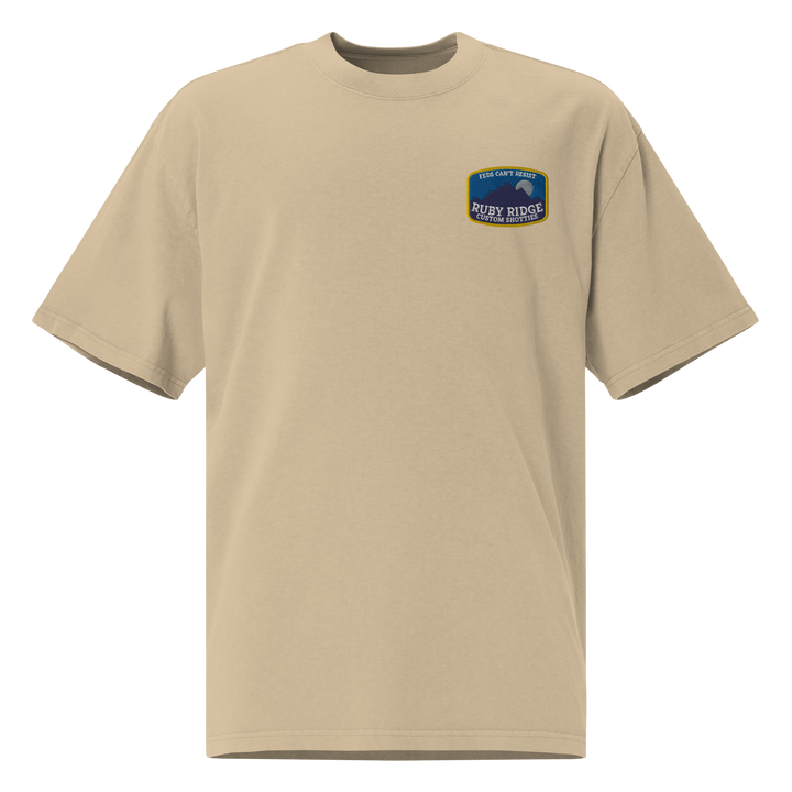 Ruby Ridge embroidered oversized faded t-shirt