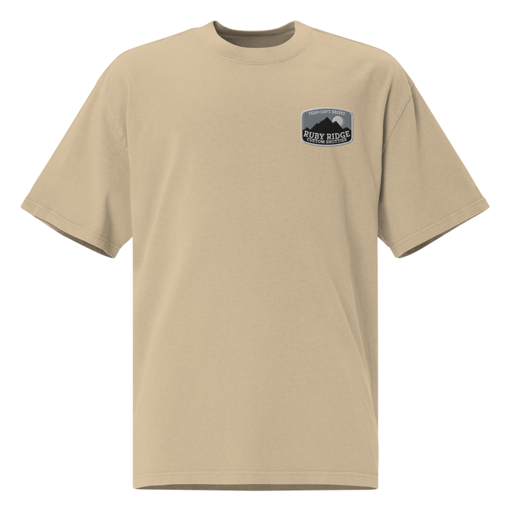 Ruby Ridge (night) embroidered oversized faded t-shirt