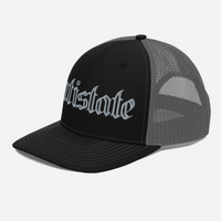 Skeletonized snapback trucker cap