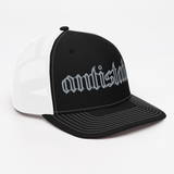 Skeletonized snapback trucker cap