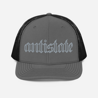 Skeletonized snapback trucker cap