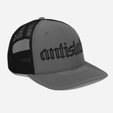 Skeletonized snapback trucker cap