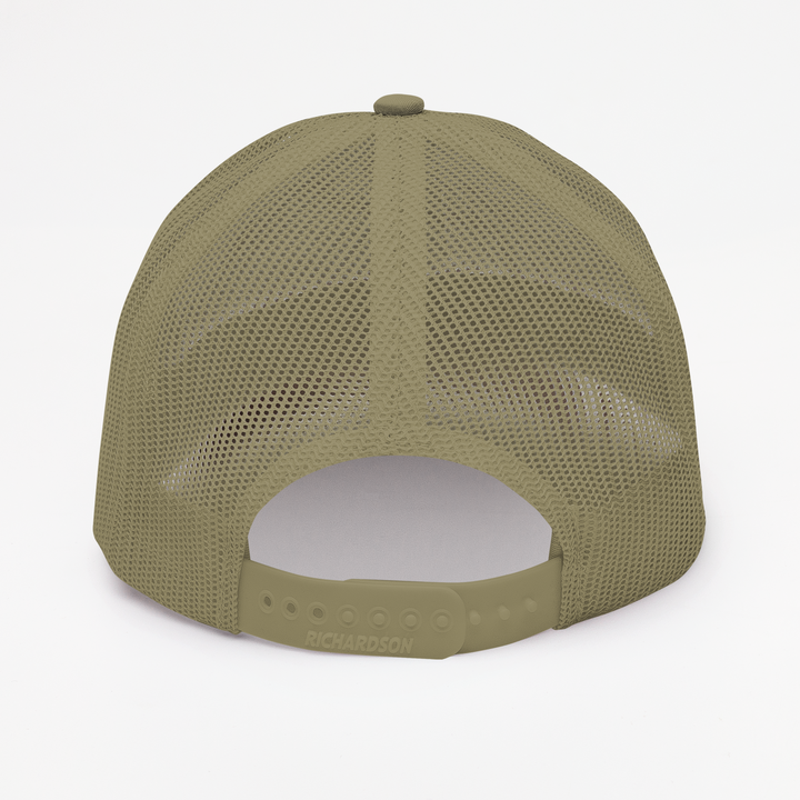 Skeletonized snapback trucker cap