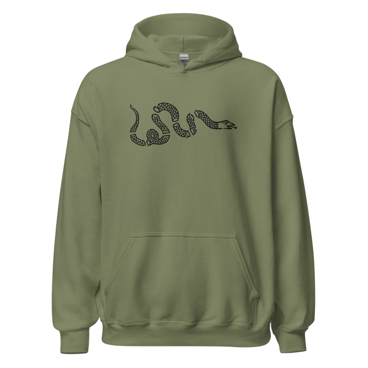 Snake embroidered classic hoodie