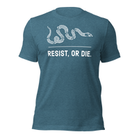 Resist, or Die. basic t-shirt