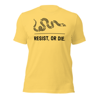 Resist, or Die. basic t-shirt