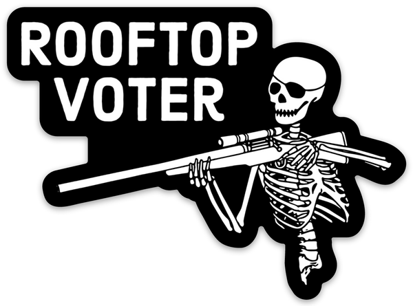 rooftop voter die-cut decal