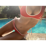 Cornerstone reversible red/white bikini