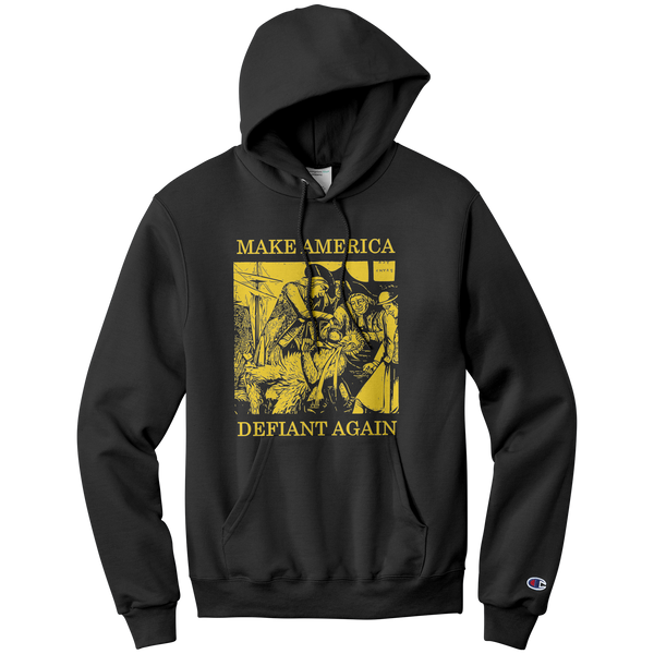 Make America Defiant Again 22 (gold) Champion hoodie