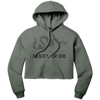Resist, or Die. women's (light) crop hoodie