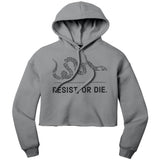 Resist, or Die. women's (light) crop hoodie