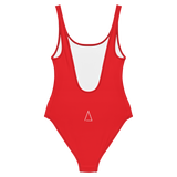 Stone one-piece red swimsuit