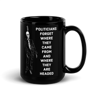 Politicians Forget 22 black mug