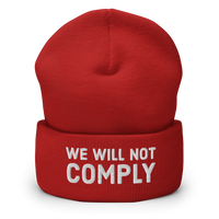 we will not comply beanie
