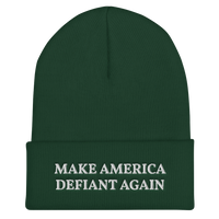 Make America Defiant Again cuffed beanie