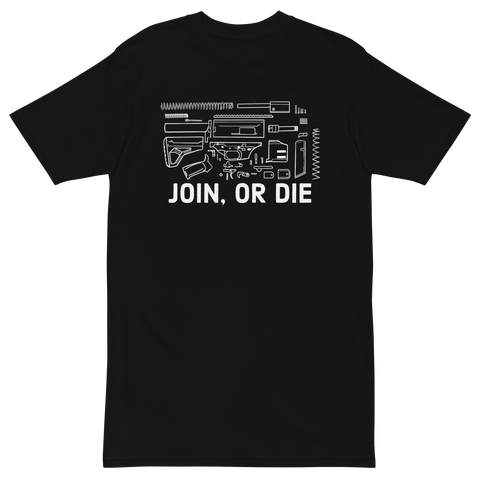 Join, or Die. v1 premium t-shirt